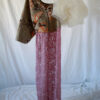 Back of the tapestry top and pink net skirt of this Japanese style dress with a cloud tulle sleeve
